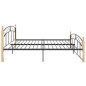 vidaXL Giroletto in Metallo Nero e Legno Massello di Rovere 200x200 cm vidaXL Giroletto in Metallo Nero e Legno Massello di Rovere 200x200 cm
