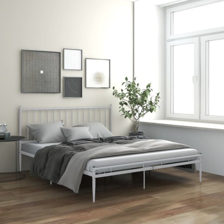 vidaXL Giroletto Bianco in Metallo 140x200 cm