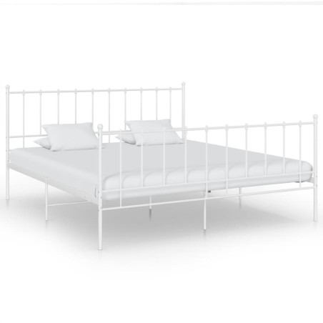 vidaXL Giroletto Bianco in Metallo 180x200 cm