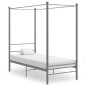 vidaXL Letto a Baldacchino Grigio in Metallo 100x200 cm vidaXL Letto a Baldacchino Grigio in Metallo 100x200 cm