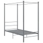 vidaXL Letto a Baldacchino Grigio in Metallo 100x200 cm vidaXL Letto a Baldacchino Grigio in Metallo 100x200 cm