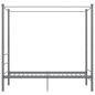 vidaXL Letto a Baldacchino Grigio in Metallo 100x200 cm vidaXL Letto a Baldacchino Grigio in Metallo 100x200 cm