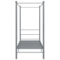 vidaXL Letto a Baldacchino Grigio in Metallo 100x200 cm vidaXL Letto a Baldacchino Grigio in Metallo 100x200 cm