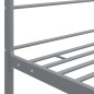vidaXL Letto a Baldacchino Grigio in Metallo 100x200 cm vidaXL Letto a Baldacchino Grigio in Metallo 100x200 cm