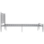 vidaXL Giroletto Grigio in Metallo 120x200 cm vidaXL Giroletto Grigio in Metallo 120x200 cm
