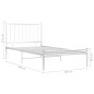 vidaXL Giroletto Bianco in Metallo 100x200 cm vidaXL Giroletto Bianco in Metallo 100x200 cm