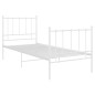 vidaXL Giroletto Bianco in Metallo 90x200 cm vidaXL Giroletto Bianco in Metallo 90x200 cm