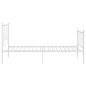 vidaXL Giroletto Bianco in Metallo 90x200 cm vidaXL Giroletto Bianco in Metallo 90x200 cm