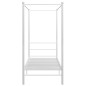 vidaXL Letto a Baldacchino Bianco in Metallo 100x200 cm