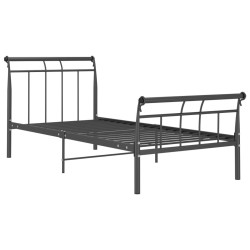 vidaXL Giroletto Nero in Metallo 90x200 cm 