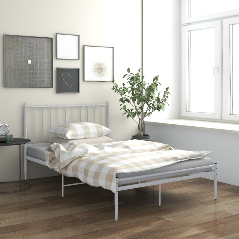 vidaXL Giroletto Bianco in Metallo 120x200 cm