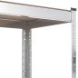 Scaffali Resistenti 5 Strati 2 pz Argento Acciaio e Multistrato Scaffali Resistenti 5 Strati 2 pz Argento Acciaio e Multistrato