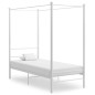 vidaXL Letto a Baldacchino Bianco in Metallo 90x200 cm vidaXL Letto a Baldacchino Bianco in Metallo 90x200 cm