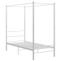 vidaXL Letto a Baldacchino Bianco in Metallo 90x200 cm vidaXL Letto a Baldacchino Bianco in Metallo 90x200 cm
