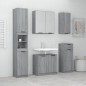 Set Mobili da Bagno 5 pz Grigio Sonoma in Legno Multistrato Set Mobili da Bagno 5 pz Grigio Sonoma in Legno Multistrato