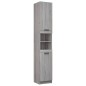 Set Mobili da Bagno 5 pz Grigio Sonoma in Legno Multistrato Set Mobili da Bagno 5 pz Grigio Sonoma in Legno Multistrato
