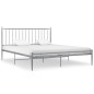 vidaXL Giroletto Grigio in Metallo 180x200 cm vidaXL Giroletto Grigio in Metallo 180x200 cm