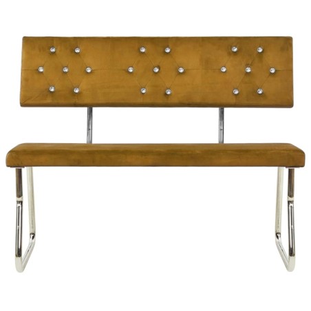 vidaXL Panca 110 cm in Velluto Marrone 