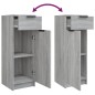 Set Mobili da Bagno 5 pz Grigio Sonoma in Legno Multistrato Set Mobili da Bagno 5 pz Grigio Sonoma in Legno Multistrato