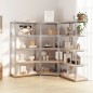 Scaffali Resistenti 5 Ripiani 3pz Argento Acciaio e Multistrato Scaffali Resistenti 5 Ripiani 3pz Argento Acciaio e Multistrato