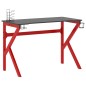 vidaXL Scrivania da Gaming Gambe a Forma di K Nera e Rossa 110x60x75cm