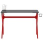 vidaXL Scrivania da Gaming Gambe a Forma di K Nera e Rossa 110x60x75cm