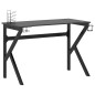 vidaXL Scrivania da Gaming con Gambe a K Nera 110x60x75 cm vidaXL Scrivania da Gaming con Gambe a K Nera 110x60x75 cm
