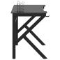 vidaXL Scrivania da Gaming con Gambe a K Nera 110x60x75 cm vidaXL Scrivania da Gaming con Gambe a K Nera 110x60x75 cm