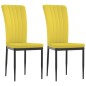 vidaXL Sedie da Pranzo 2 pz Giallo Senape in Velluto vidaXL Sedie da Pranzo 2 pz Giallo Senape in Velluto