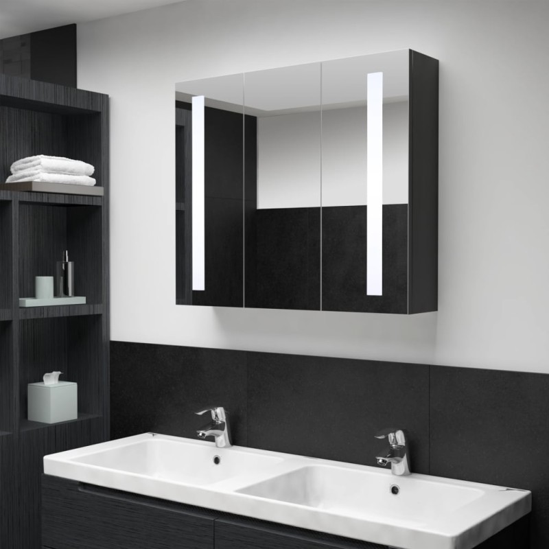 vidaXL Armadietto Bagno con Specchio e LED 89x14x62 cm vidaXL Armadietto Bagno con Specchio e LED 89x14x62 cm