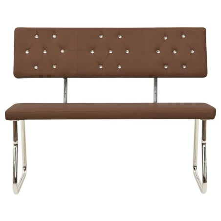 vidaXL Panca 110 cm Marrone in Similpelle