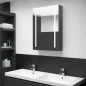 vidaXL Armadietto Bagno con Specchio e LED Grigio 50x13x70 cm vidaXL Armadietto Bagno con Specchio e LED Grigio 50x13x70 cm