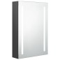 vidaXL Armadietto Bagno con Specchio e LED Grigio 50x13x70 cm vidaXL Armadietto Bagno con Specchio e LED Grigio 50x13x70 cm