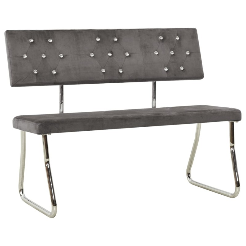 vidaXL Panca 110 cm in Velluto Grigio Chiaro vidaXL Panca 110 cm in Velluto Grigio Chiaro