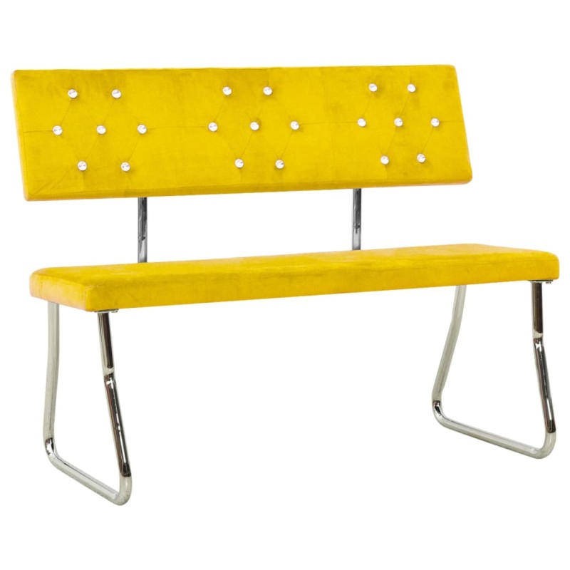 vidaXL Panca 110 cm in Velluto Giallo Senape vidaXL Panca 110 cm in Velluto Giallo Senape