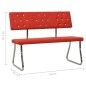 vidaXL Panca 110 cm Rossa in Similpelle vidaXL Panca 110 cm Rossa in Similpelle
