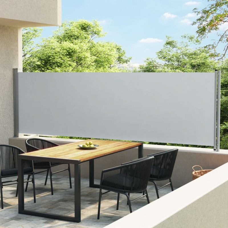 Tenda Laterale Retrattile per Patio 140x600 cm Grigio Tenda Laterale Retrattile per Patio 140x600 cm Grigio