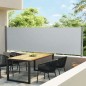 Tenda Laterale Retrattile per Patio 140x600 cm Grigio Tenda Laterale Retrattile per Patio 140x600 cm Grigio