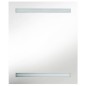 vidaXL Armadietto Bagno con Specchio e LED Grigio Lucido 50x14x60 cm