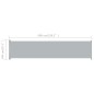 Tenda Laterale Retrattile per Patio 140x600 cm Grigio Tenda Laterale Retrattile per Patio 140x600 cm Grigio