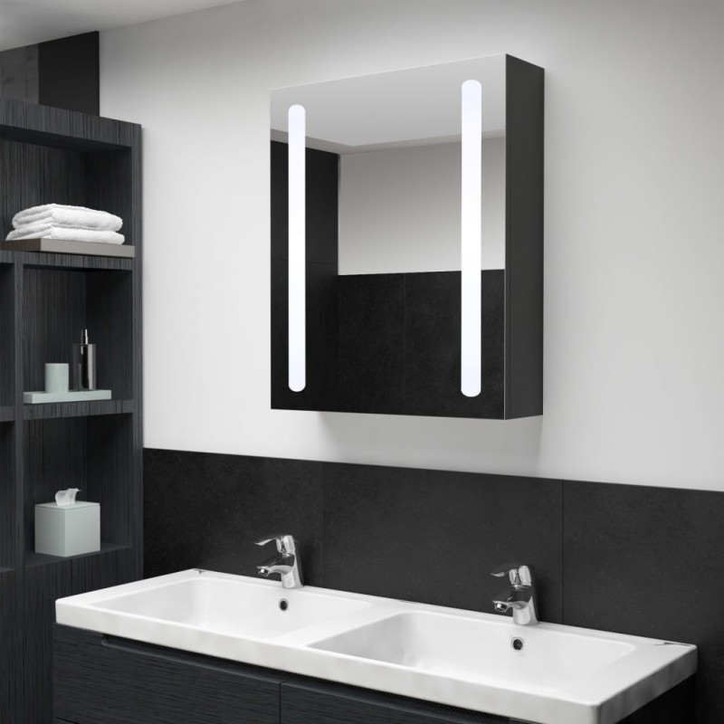 vidaXL Armadietto Bagno con Specchio e LED 50x13x70 cm vidaXL Armadietto Bagno con Specchio e LED 50x13x70 cm
