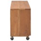 vidaXL Mobile Porta TV con Ruote 110x30x40cm in Legno Massello di Teak vidaXL Mobile Porta TV con Ruote 110x30x40cm in Legno Massello di Teak