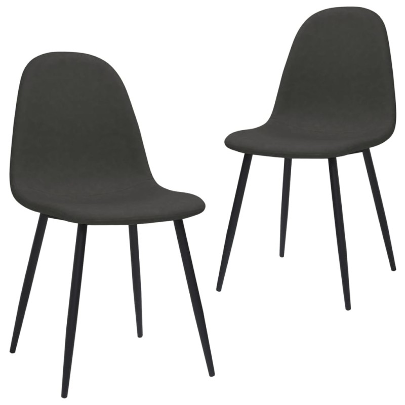 vidaXL Sedie da Pranzo 2 pz 45x54,5x87 cm Nero in Similpelle vidaXL Sedie da Pranzo 2 pz 45x54,5x87 cm Nero in Similpelle