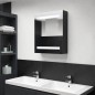 vidaXL Armadietto a Specchio con LED Nero 50x14x60 cm in MDF vidaXL Armadietto a Specchio con LED Nero 50x14x60 cm in MDF