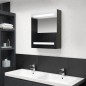 vidaXL Armadietto Bagno con Specchio e LED Antracite 50x14x60 cm vidaXL Armadietto Bagno con Specchio e LED Antracite 50x14x60 cm