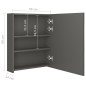 vidaXL Armadietto Bagno con Specchio e LED Antracite 50x14x60 cm vidaXL Armadietto Bagno con Specchio e LED Antracite 50x14x60 cm
