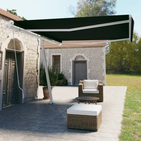 Tenda Sole Retrattile Manuale Autoportante 450x350 cm Antracite
