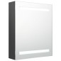 vidaXL Armadietto Bagno con Specchio e LED Grigio 50x14x60 cm vidaXL Armadietto Bagno con Specchio e LED Grigio 50x14x60 cm