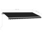 Tenda Sole Retrattile Manuale Autoportante 450x350 cm Antracite Tenda Sole Retrattile Manuale Autoportante 450x350 cm Antracite