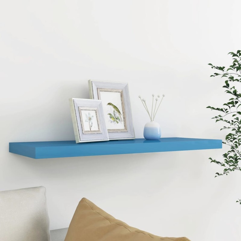 vidaXL Scaffale a Parete Blu 80x23,5x3,8 cm in MDF vidaXL Scaffale a Parete Blu 80x23,5x3,8 cm in MDF